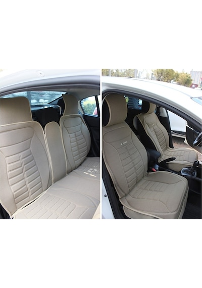 Hyundai Elantra Lüx Oto Koltuk Minderi Ön Arka 5'li Set 5star Serisi Bej