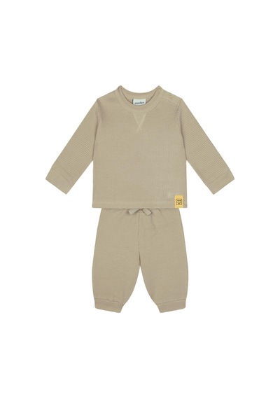 Antebies Organik Gots Sertifikalı Güleryüz Nakış Detaylı, Omuzdan Çıtçıtlı, Uzun Kollu Bebek Tişörtü, Bel Lastikli Bağcıklı Pantolon Takımı Bej Antebies Organik Gots Sertifikalı Güleryüz Nakış Detaylı, Omuzdan Çıtçıtlı, Uzun Kollu Bebek Tişörtü, Bel Lastikli Bağcıklı Pantolon Takımı Bej