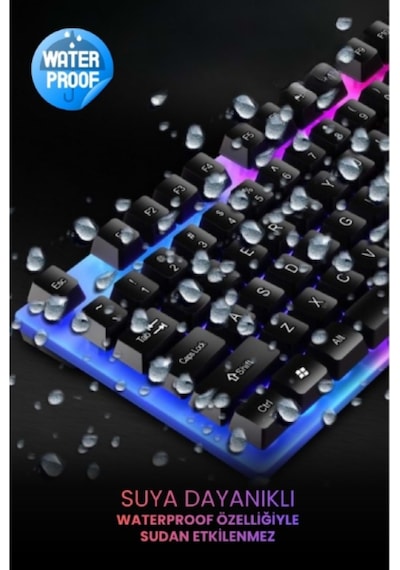 Kablolu Işıklı Gaming Standart Türkçe Q Klavye Ve Mouse Seti