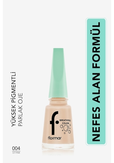 Flormar Nefes Alan Parlak Oje- Breathing Color Nail E. -004 Icy Pınk-8682536032551