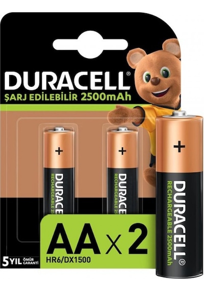 Duracell 2500 Mah 2li Şarjlı Aa Kalem Pil