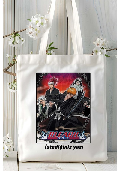 Art Hediye Bleach Baskılı Bez Omuz Çantası Kişiye Özel Model 1 Çok Renkli