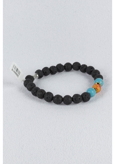 Lav Taşı Turkuaz Jasper Taşı Kombinli Bileklik Blk0005 Çok Renkli