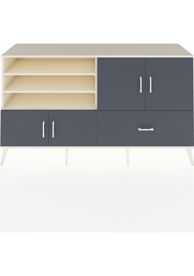 Hyperion Konsol 5 Raflı Tek Çekmeceli 4 Kapaklı 176x44x99 Aytaşı- Aytaşı-antrasit Hyperion Konsol 5 Raflı Tek Çekmeceli 4 Kapaklı 176x44x99 Aytaşı- Aytaşı-antrasit