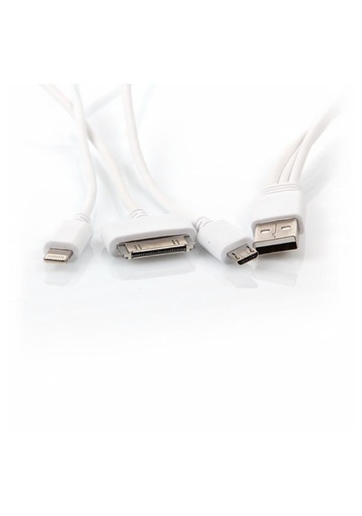 3in1 Çoklu Şarj Kablosu Micro Usb 8pin Lightning Uyumlu