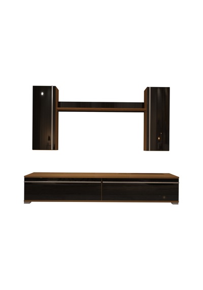 Decoraktiv Eko 5d Mdf Std Tv Ünitesi Tv Sehpası Ceviz - Siyah