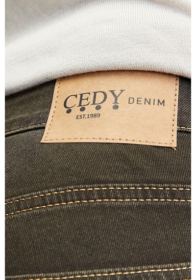 Cedy Denim Regular Fit Jean Martin Yüksek Bel Standart Kesim Esnek Kot Pantolon C336 Kahverengi