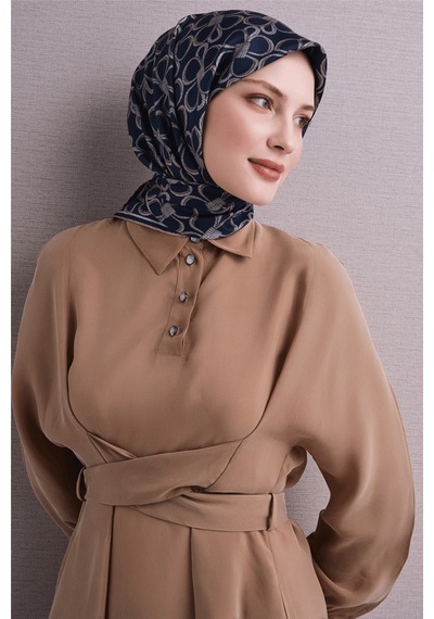 Armine İpek Eşarp 2027 Kış - 9638-03 Lacivert Twill