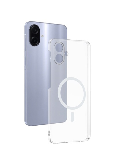 Samsung Uyumlu Galaxy A07 Kılıf İnce Ve Sert Yapılı Şeffaf Magsafe Silikon Kapak Ryc/london Colorless