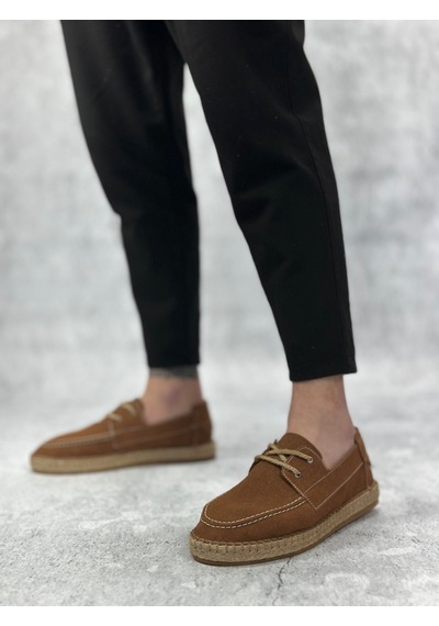 Ba0358 Boa Doğal Deri Tozu Bağcıklı Kauçuk El Yapımı Espadril Taban Taba Renk Erkek Ayakkabı Taba Ba0358 Boa Doğal Deri Tozu Bağcıklı Kauçuk El Yapımı Espadril Taban Taba Renk Erkek Ayakkabı Taba