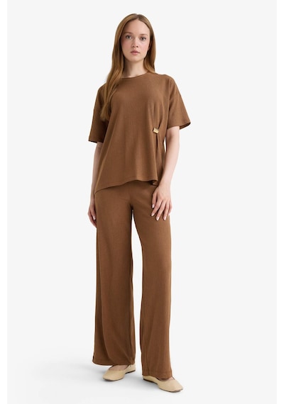 Defacto Straight Fit Bürümcük Pantolon E9890ax25aubn132 Kahve