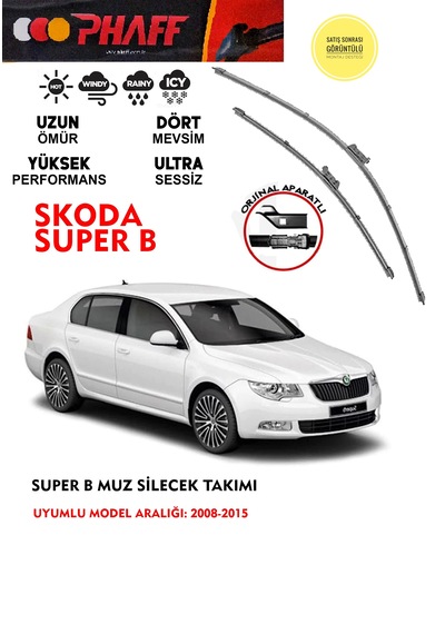 Skoda Super B Muz Silecek Seti Araca Özel Aparat 2008-2015 Arası