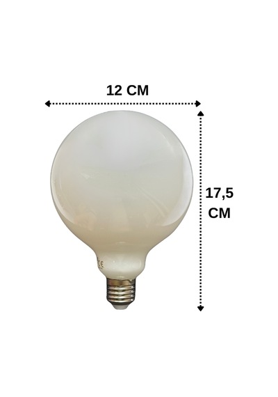 4 Adet Heka 9w 67w 3000k Sarı Işık E27 Duylu Kalın Duy Led Glop G125 Ampul Heka