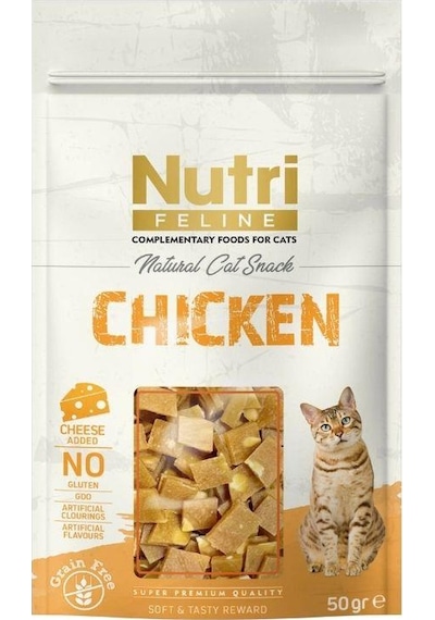 Nutri Feline Tavuk Ve Peynirli Kedi Ödül Maması 50 Gr