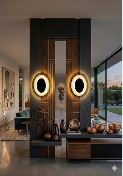 24w Dekoratif Led Kristal Duvar Apliği- Günışığı--3000k Sarı