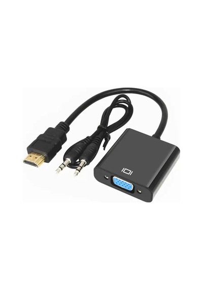 Vcom Cg590-b-0.15 Siyah Hdmi Erkek To Vga Dişi+ses Kablosu Dönüştürücü Kdo