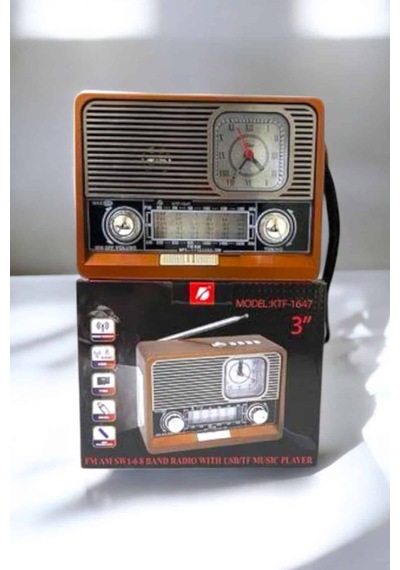 Ahşap Görünümlü Retro Bluetooth Radyo Usb,aux Ve Sd Kart Girişli - Bayi Depom