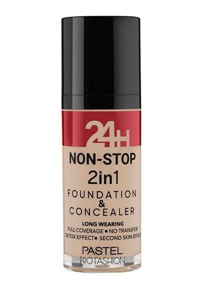Pastel 24h Non-stop 2in1 Foundation & Concealer - Fondöten & Kapatıcı 603 Ivory - 5 Adet Tarı 001
