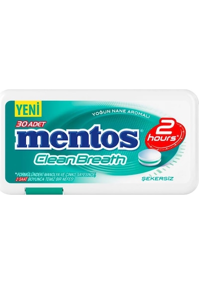 Mentos 2H Clean Breath Yoğun Nane 12 Adet