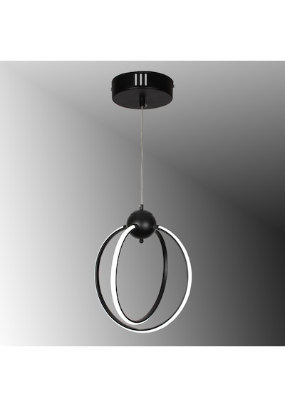 Tt074-2-sy Tt Aydınlatma 2'li Mat Siyah Led Avize Beyaz Işık