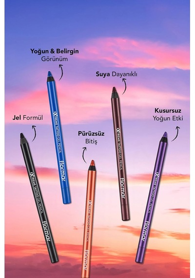 Mat Kalıcı Göz Kalemi Bordo - Extreme Tattoo Gel Pencil - 005 Very Berry - 8682536028875 Belirtilmemiş