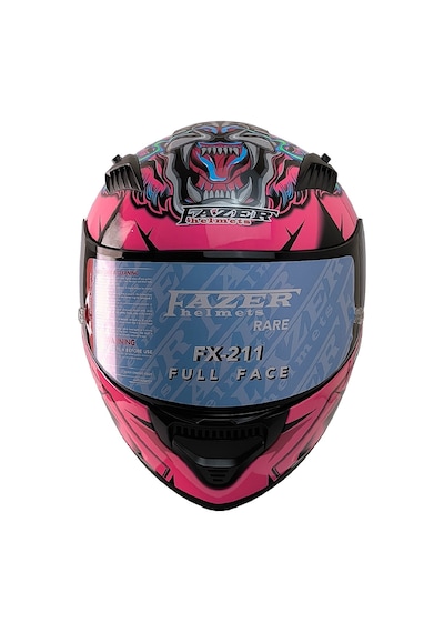 Fazer Ece 22.R06 Double Vizörlü Full Face Kadın Motosiklet Kaskı Pembe