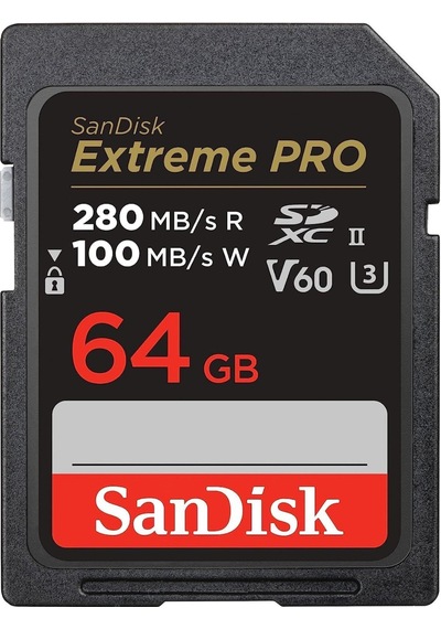 SanDisk Extreme PRO 64GB SDSDXEP-064G-GN4IN 280MB/s UHS-II SDXC 6K-4K UHD Hafıza Kartı