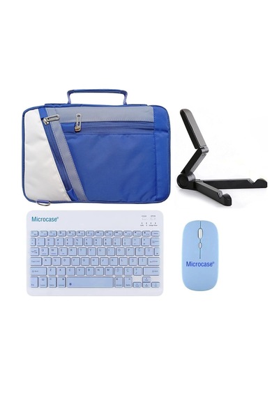 Microcase Honor Pad X8b 11 İnch İle Uyumlu Türkçe Bluetooth Klavye +mouse+ Standı-mavi Al4384