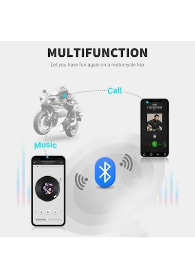 Vothoon Bt22 Kask Kulaklık Bluetooth Motosiklet Kulaklık 5.0 Bluetooth Interkom Motorsiklet Kulaklık