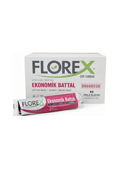 Florex Ekonomik Battal Boy Çöp Torbası 10'lu 20'li Paket