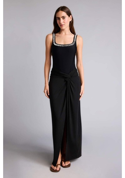 Defacto Regular Fıt Siyah Burkini Plaj Eteği H9907ax26hsbk81 Siyah-bk81