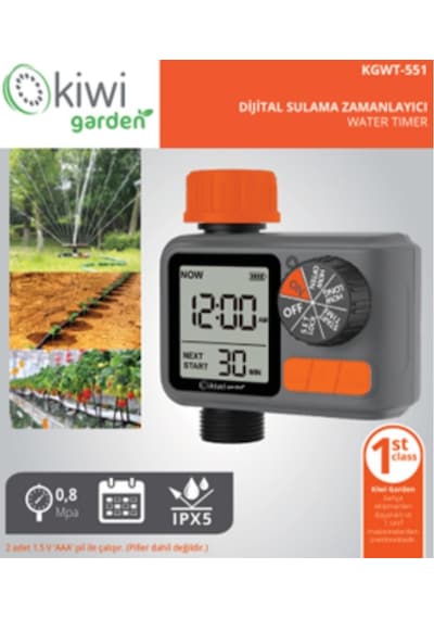 Kiwi Kgwt 551 Dijital Sulama Zamanlayıcı Lcd Ekran Otomatik Programlama