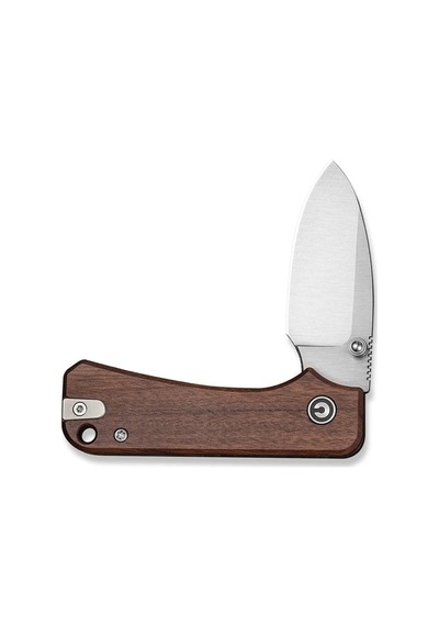 Civivi Baby Banter Slip Joint Guibourtia Wood Handle Satin Finished Nitro-v Blade Kamp Çakı Kahverengi