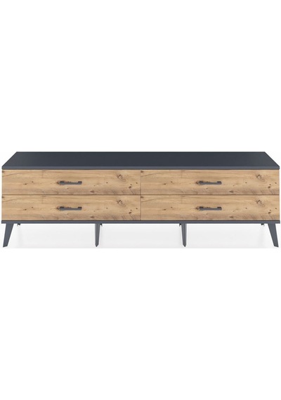 Arges Tv Ünitesi 4 Çekmeceli 176x30x51 Aytaşı-antrasit/çam Antrasıt/atlas Çam Arges Tv Ünitesi 4 Çekmeceli 176x30x51 Aytaşı-antrasit/çam Antrasıt/atlas Çam