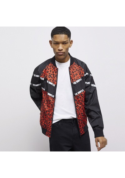 The Kooples Erkek Renk Bloklu Baskılı Siyah Ceket