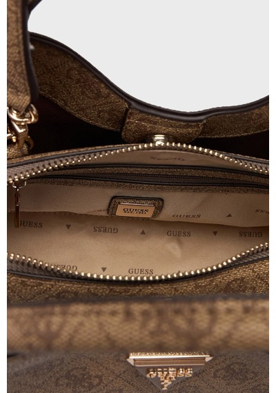 Guess Meridian Logolu Çıkarılabilir Askılı Çanta Hwsg6974050 Bayan Çanta Hwsg69 74050 Ltl Kahve