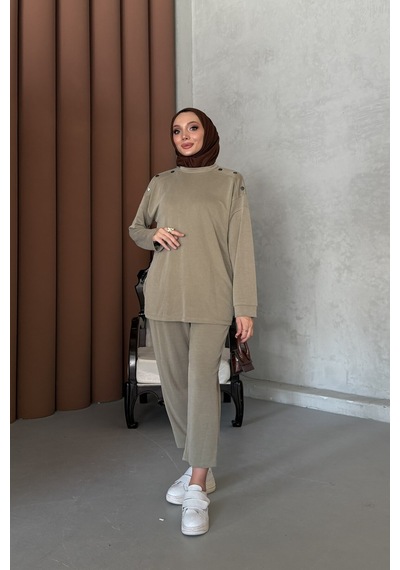 Riella Butik Bade Tesettür Takım Haki