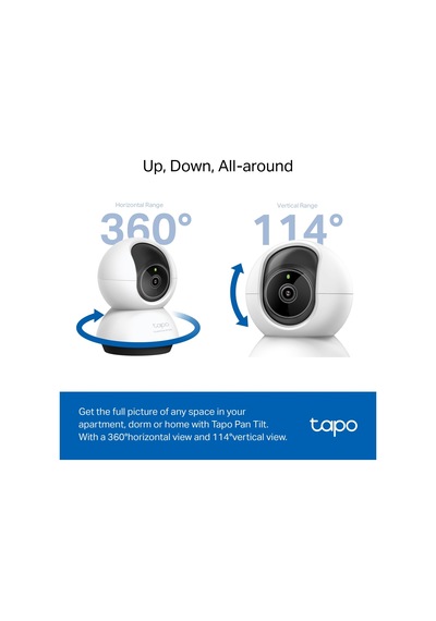 Tp-lınk Tapo Tc72 C220 , 2k Qhd 4,0mpix, İç Mekan Wifi, 9mt. Gece Görüşü, 360 Dönüş, İki Yönlü Ses Güvenlik Yapay Zeka Destekli Kamera
