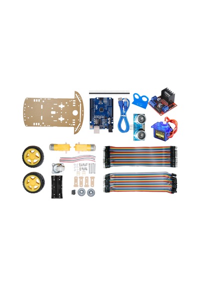 2wd Servolu Engelden Kaçan Robot Araba Kiti Demonte Robot Araba Kiti