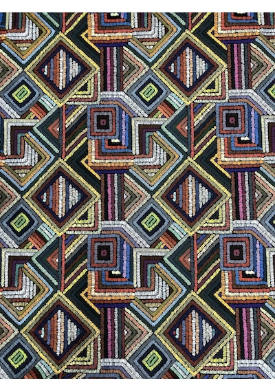 Favor Renkli Geometrik Desenli Dijital Baskılı Döşemelik Kumaş 100 x 140 cm