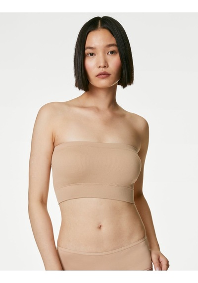 Marks & Spencer Dikişsiz Straplez Bandeau Sütyen T33002729 Bej