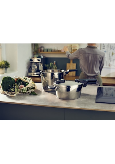 Fissler Vitaquick Elemental 6+3.5 Litre Düdüklü Tencere Seti Gri