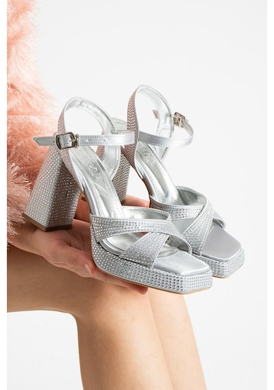 Dabab Shoes Lumera Kadın Gümüş Taşlı 11cm Platform Topuklu Çapraz Bantlı Abiye Sandalet Ayakkabı Dabab Shoes Lumera Kadın Gümüş Taşlı 11cm Platform Topuklu Çapraz Bantlı Abiye Sandalet Ayakkabı