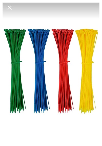 Kupa Cırt Kelepçe Renkli Kablo Bağı Kırmızı Mavi Sarı Yeşil Cırt Kelepçe Seti 3,6 Mm X 25 Cm 100 Adet