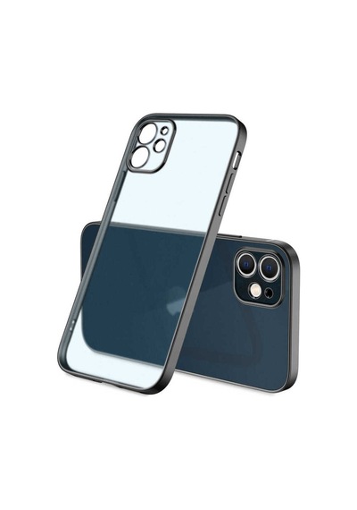 Apple Uyumlu iPhone 12 Kılıf Zore Mat Gbox Kapak Siyah