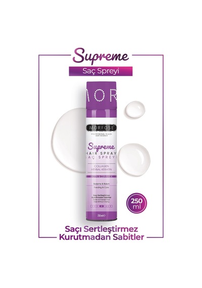 Supreme Saç Spreyi 250 Ml - Kolajen, Bitkisel Keratin, Seramid
