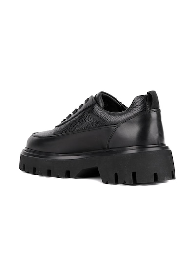 Shoetyle - Siyah Hakiki Deri Bağcıklı Erkek Günlük Ayakkabı 115-k534-1325 Siyah