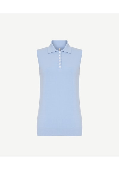 Yargıcı Regular Polo Yaka Kolsuz Kazak 26kktr2073v 010 Mavi
