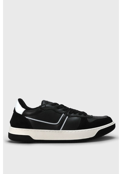Lufian Jack Erkek Deri Sneaker Ayakkabı Siyah Siyah 112230229100100 Siyah
