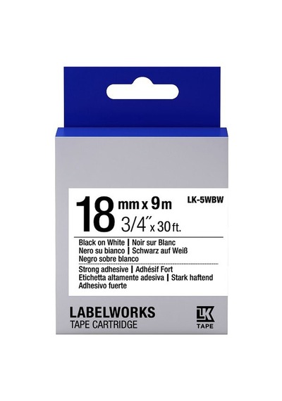 Tonersepeti Epson Lk-5wbw- C53s655012 Muadil Güçlü Yapışkanlı Etiket Kartuşu Siyah Beyaz 18 Mm